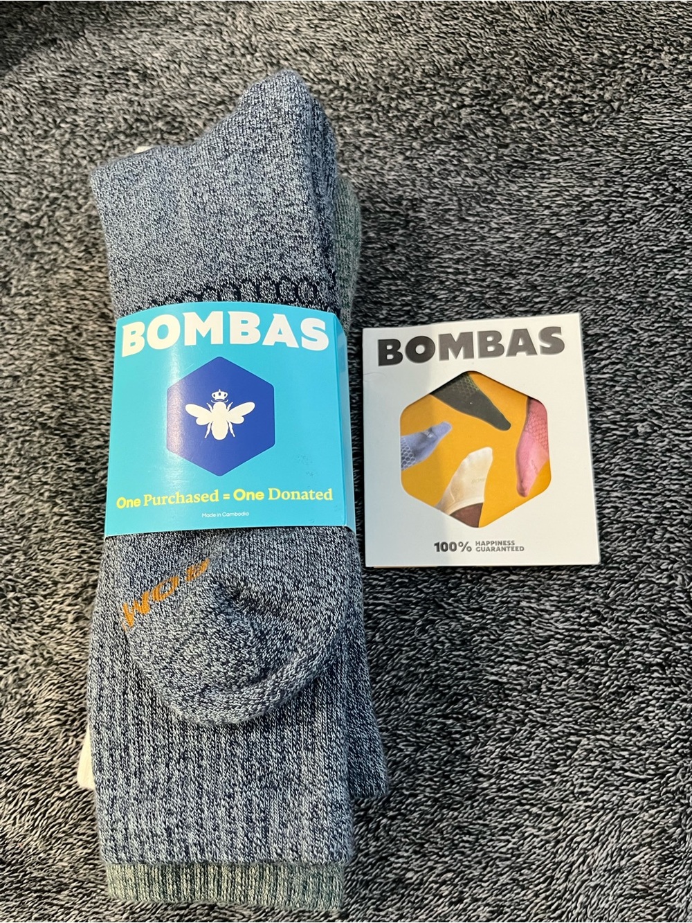 Bombas Men’s Men's Marl Calf Sock 4-Pack sage navy mix
